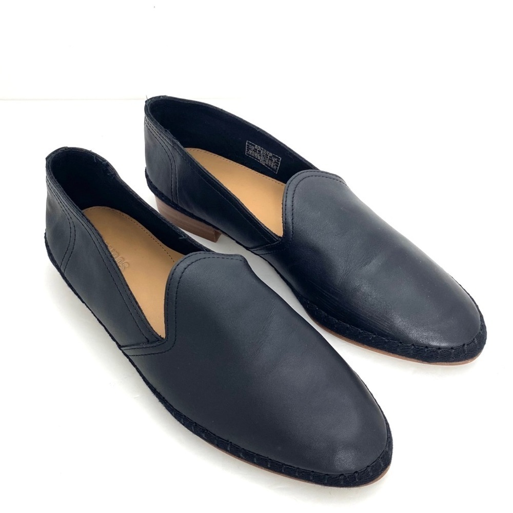 Soludos Venetian Soft Leather Convertible Flat Loafers in Black Size 8 - Picture 3 of 13
